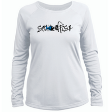 Load image into Gallery viewer, Womens "Catch & Re-Soak" w/custom sleeve scale - Blue Fish L/S