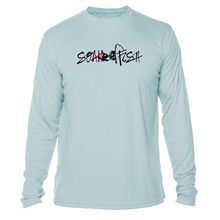Load image into Gallery viewer, Mens "Catch & Re-Soak" w/custom sleeve scale - Pink Fish L/S