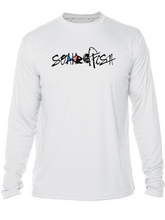 Load image into Gallery viewer, Mens "Catch & Re-Soak" w/custom sleeve scale - USA Flag L/S