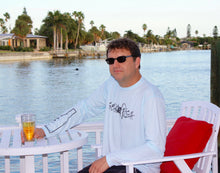 Load image into Gallery viewer, Mens "Catch & Re-Soak" w/custom sleeve scale - L/S